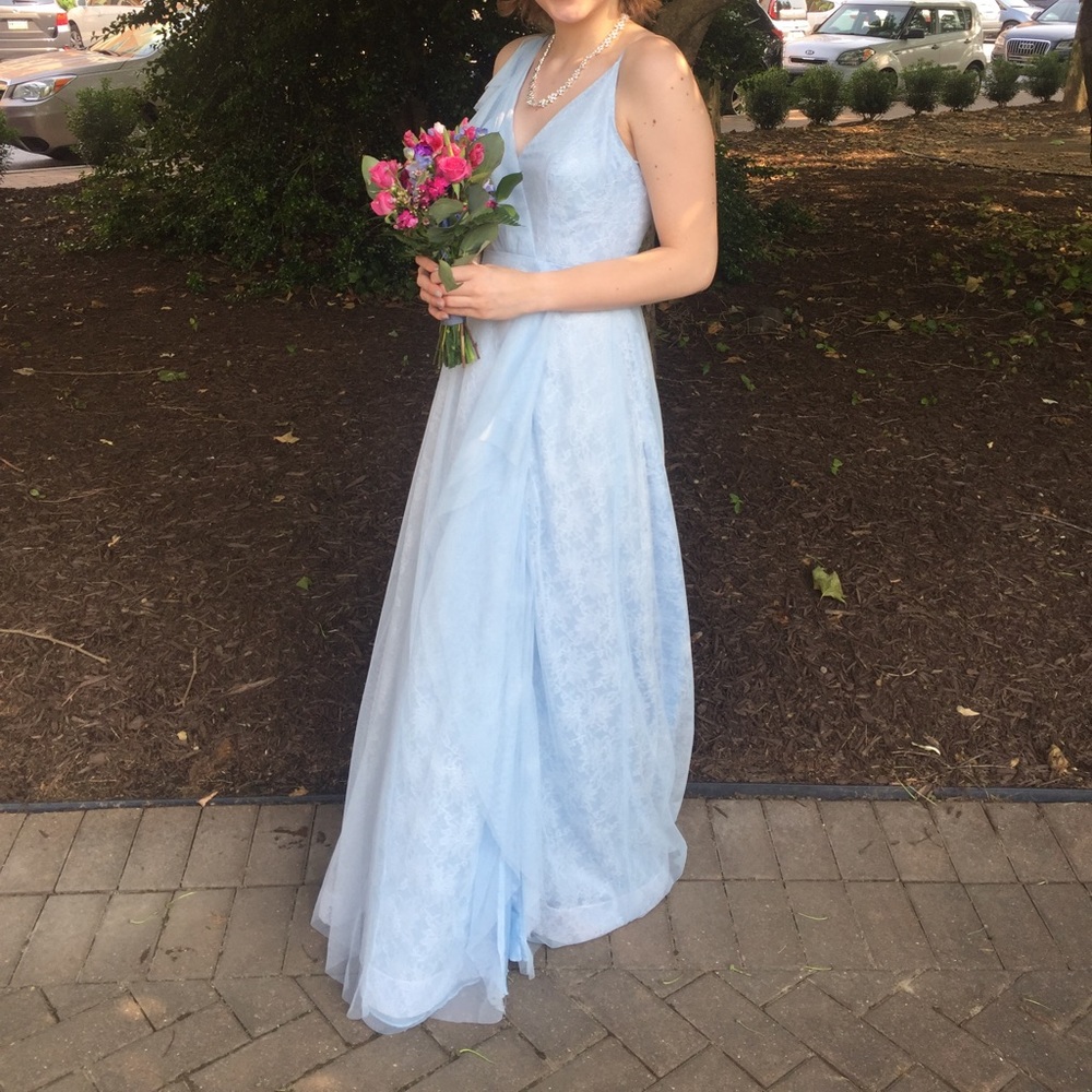 Beautiful light blue prom dress!